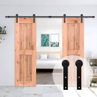 Kit de Rail double Porte Coulissante de Grange 300 cm