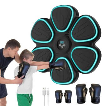 Machine de Boxe Musicale avec 2 Paires Gants