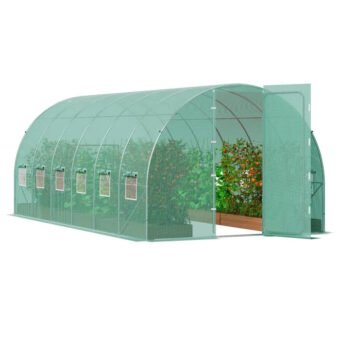 Serre tunnel 6x3x2 m pour plantes structure en acier galvanisé