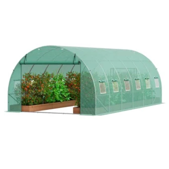 Serre tunnel 6x3x2 m pour plantes structure en acier galvanisé