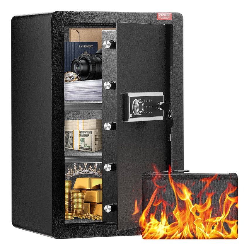 Coffre-fort à Porte Simple 99 L Clé et Mot de Passe – Image 3