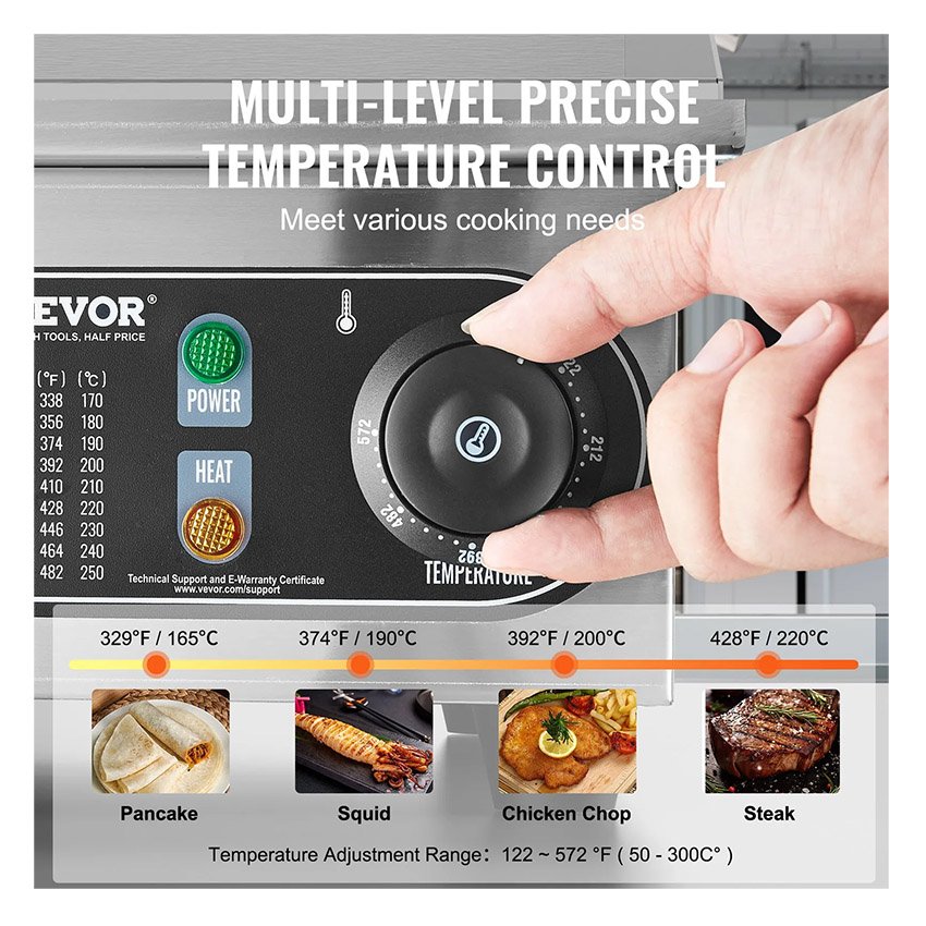 Gril électrique commercial 4000 W 66 x 40 x 1 cm – Image 5