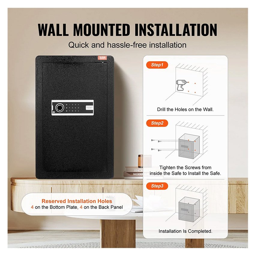 Coffre-fort à Porte Simple 99 L Clé et Mot de Passe – Image 7