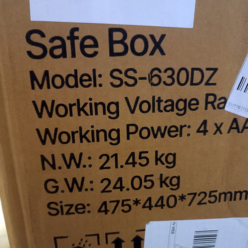 Coffre-fort à Porte Simple 99 L Clé et Mot de Passe – Image 11