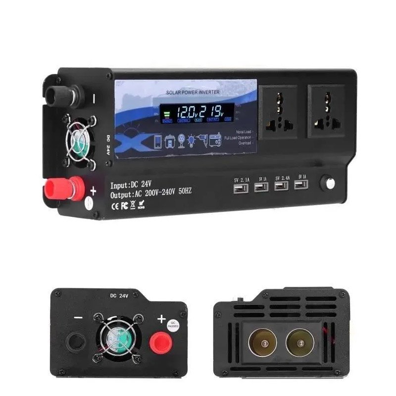 Onduleur sinusoïdal modifié DC 24V à AC 220V 6000W