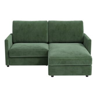 Canapé d&rsquo;angle 2 places Vert