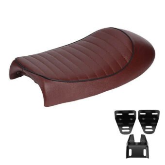 Siège de moto en cuir PU Vintage café Racer