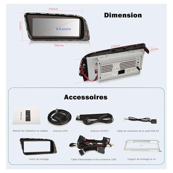 Autoradio stéréo pour Audi Q5 2009-2016 – Image 2