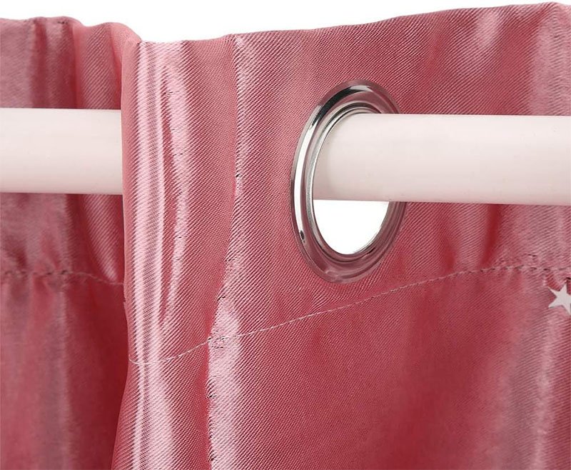Rideau occultant double couche en dentelle Rose 1 x 2 m – Image 7