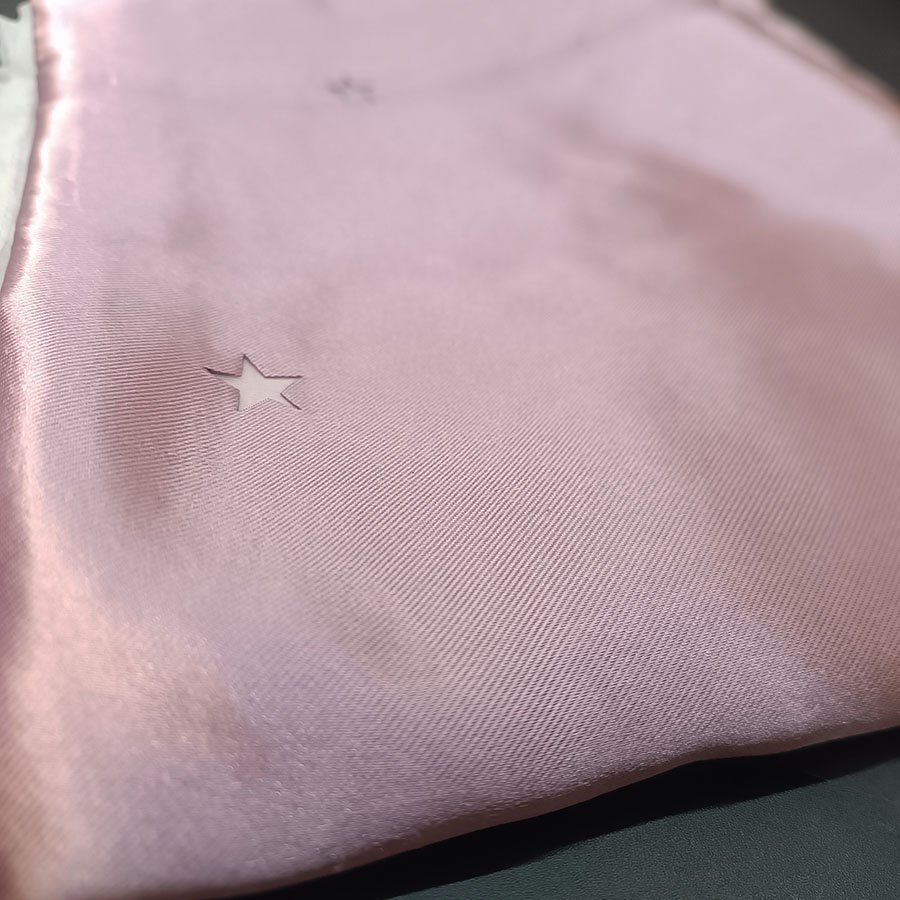 Rideau occultant double couche en dentelle Rose 1 x 2 m – Image 8