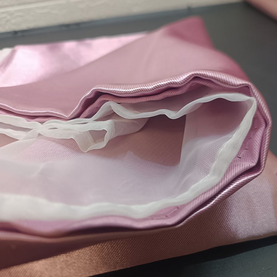 Rideau occultant double couche en dentelle Rose 1 x 2 m – Image 10